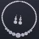 AAA CZ CZ Crystal Necklace Pendant Necklace Rhinestone CZ Jewelry Set Women Wedding Necklaces Jewelry for Gift