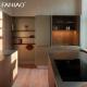 Modern Wood Grain 304 Stainless Steel Waterproof Villa Kitchen Cabinet