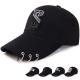 High Quality New Fashion Casual Hip-hop rivets Sport Cap Custom Unisex Ponytail trucker hat color:dark blue  size:adult