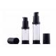 Plastic Small Airless Cosmetic Bottles 5ml 10ml Black Refillable With OEM