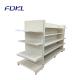 5 Layers Grocery Store Display Shelves White Color 2.0-2.5MM Bracket Thickness