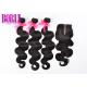 Virgin Body Wave Extensions , 3 Bundles Malaysian Hair With Closure Unprocessed