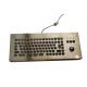 Stainless Steel Industrial Keyboard With Trackball Embedded 90 Mini Keys