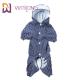 Waterproof Hooded Pet Raincoat Snaps Opening Digital Print PU Print