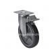 PU Wheel Edl Medium 6 130kg Plate Brake Caster Z5726-77 for Industrial Equipment