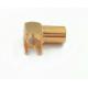 SMB Female Right Angle Rf Connector  Gold Plated  500 Cycles Life Cycle