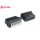 16 Pin OBD 2 OBD2 OBDII Female Connector With Right Angle Pins Bent Towards the Wide Side