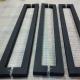 304 316 Stainless steel frame glass door tube double handle black titanium color