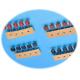 Square 250V 1A Radial Lead Micro Fuses , Time-Lag Fuse For Electronic Device Circuit