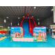 Clown Themed 9x4m Commercial Inflatable Water Slides 1000D Water Jump House With Slide