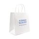 100gsm - 150gsm Paper Takeaway Bag White Twist Rope Handle Paper Bags