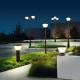 Villa Yard Square Solar Street Light Transparent Three Heads Motion - Activated Led