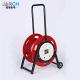 2 Wheel Car Type Retractable Hose Reel , 5 Cores Retractable Cord Reel