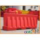 2000*800Mm Plastic Jersey Barrier / Flood Water Filled Barriers Yellow Red White