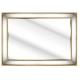Contemporary 3D Wall Mirror Interior Wooden Beads Frame Customized Size