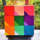 2300g 4cm Rainbow Wooden Flower Puzzle Wooden Stone Stacking Game