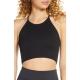 Wholesale High Quality Black Women Yoga Crop Tank Top Ladies Sportswear with OEM Logo