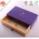 Promotional cheap recycled cosmetic packing box with drawer and ribbon certificated by ISO