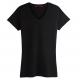 Black Slim Fit Women'S Bamboo T Shirt V Neck Fitted XXS-XXXL Size Optional