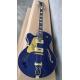 Wholesale New Arrival Left Handed Guitar Jazz 6 String Electric Guitar Semi Hollow Body In Blue