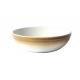 Reactive color Porcelain Salad Bowl , 17CM Soup Salad Bowls With Embossed Rim