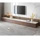 Gelaimei White Granite Top Walnut Laminate Short TV Stand With Drawers