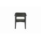 Synthetic Leather Dining Room Armchairs Black With Solid Wood Frame