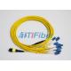 LC SM MTP / MPO Fiber Patch Leads With UPC Optical Fiber Connector
