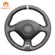 HONDA 3-Spoke Wheel Carbon Artificial Leather Steering Wheel Cover for S2000 Civic Si Acura RSX 2000-2009