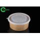 Food Grade Rigid Kraft Paper Bowls 16 Ounce Eco Friendly Takeaway Food Containers