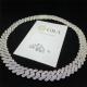 Miami Iced Out Moissanite Mens Cuban Link Chain Rappers 925 Sterling Silver Iced Out