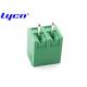 Pluggable Male PCB Terminal Block 3.81 mm Pitch 1*2P Straight Green