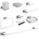 Zinc PVD Gold 8 Piece Bathroom Hardware Accessories Set Wall Mounted