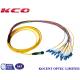 Single Mode Breakout Fiber Optic Cable MPO/APC To 12 LC/UPC OS2 G652D 2.0mm PVC