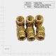 M2 M3 M4 M5 M6 M8 Brass Threaded Insert Nut Knurled Inserts Nut for CNC Turning Heat Staking