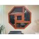 Octagonal Fixed and top hung Artistic Shaped Aluminium Alloy Woodgrain Windows