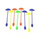 Food Grade Mixed Color PP Plastic Drinking Straws With Spoon Shaker Spoon