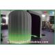 Photo Booth Decorations Green Inflatable Photo Booth With LED Light For Commercail Advertising