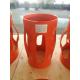 3 Section Structure Spiral Glider Centralizer , Red Pipe Centralisers