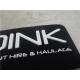 Double - Color Silicone 3D Rubber Logo Patches Soft Black Microfiber Planted