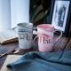 Anniversary Gifts 11oz Couple Ceramic Mug Set 100% Leakproof Lightweight