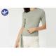 Half Sleeves Women's Cotton Pullover Sweaters Band Decoration On Welt Top