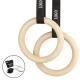 Body Workout Exercise adjustable strap wooden gym ring Gymnastics Rings
