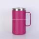 Personalized drinkware cute  beer mugs reusable beer milk cup powder coated pink cup coffee thermos