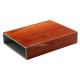 Bright Wood Grain Aluminium Tube Profiles Rectangular 6000 Series T5 Temper