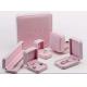 Lovely Velvet Lined Jewelry Box Pink Suede Eco Friendly For Jewelry Promotion