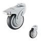 4 Medical Casters Wheels For Hospital Carts Grey Soft TPR Swivel Stem
