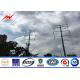 Electricity Utilities Q345 Shockproof Galvanized Steel Utility Poles 3mm Thickness