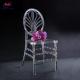 Nordic Style Resin Chiavari Chair Outdoor Weeding Chair Clear Color Peocock Pattern