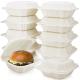 Eco-friendly customized hamburger box fast food grade corn starch clam box container lunch packaging box